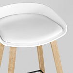 Барный стул на ножках из натурального дерева Boras White варинант исполнения - 7 | Loft Concept во Владивостоке