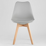 Стул с основой из пластика и мягким сиденьем Arvika Grey варинант исполнения - 2 | Loft Concept во Владивостоке