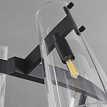 Люстра светодиодная с 8-ю прозрачными плафонами из акрила и стали Glass Cylinder Black варинант исполнения - 6 | Loft Concept во Владивостоке