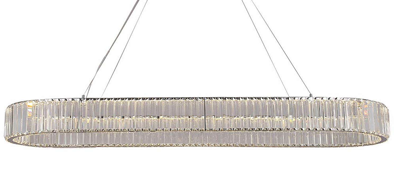 Люстра Crystal Shine Linda Oval Chrome Chandelier Люстра Crystal Shine Linda Oval Chrome Chandelier - Loft-Concept во Владивостоке