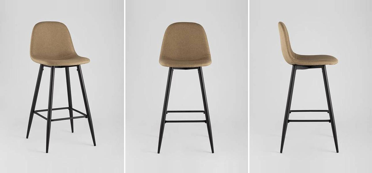 Барный Стул Archie Chair Бежевая Рогожка Барный Стул Archie Chair Бежевая Рогожка - Loft-Concept во Владивостоке
