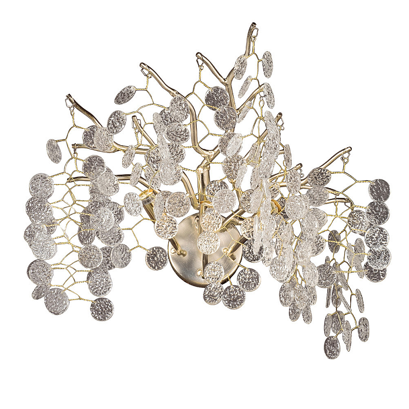 Бра с ветвистым золотым каркасом Ramification Золотой Прозрачный во Владивостоке | Loft Concept 
