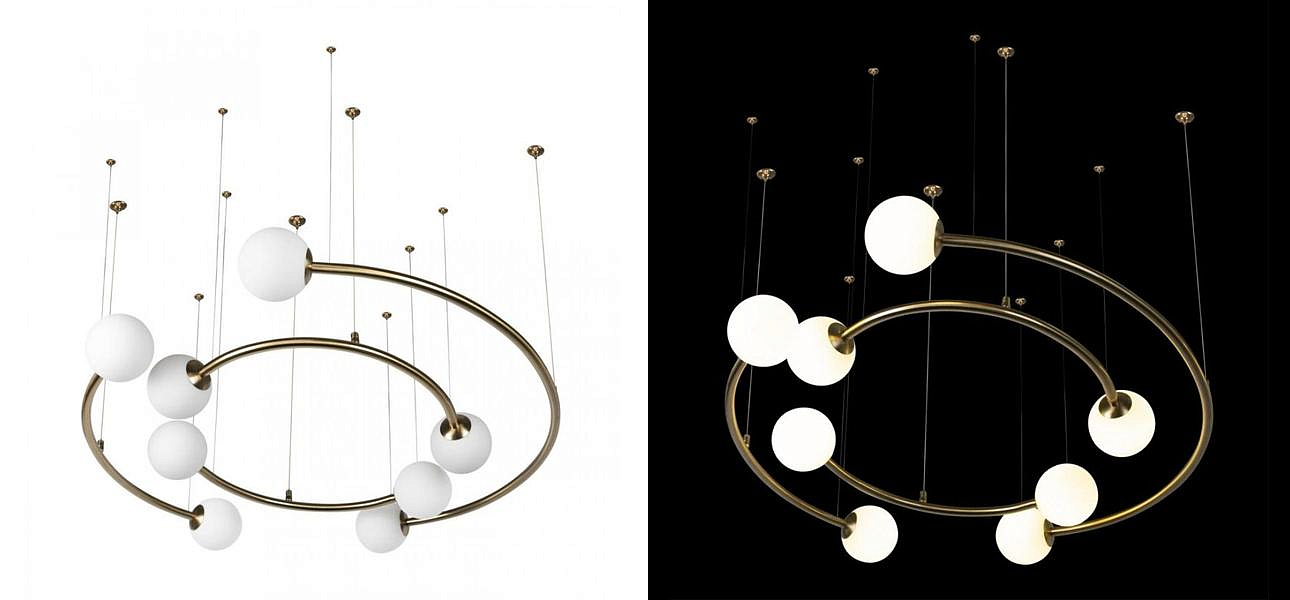 Дизайнерская Модульная Люстра PLANETARY two rings Gold 80 см Дизайнерская Модульная Люстра PLANETARY two rings Gold 80 см - Loft-Concept во Владивостоке