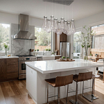 Люстра с 9-ю прозрачными плафонами из стекла в форме капли на прямоугольном потолочном основании цвета хром Lucid Rain  варинант исполнения - 11 | Loft Concept во Владивостоке