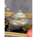 Шкатулка голубого цвета с золотым растительным узором Eden Garden варинант исполнения - 3 | Loft Concept во Владивостоке