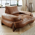 Кресло кожаное с деревянным каркасом Medieval Furniture варинант исполнения - 4 | Loft Concept во Владивостоке