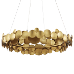 Люстра круглая из многослойных золотых дисков Metal Disc Chandelier варинант исполнения - 5 | Loft Concept во Владивостоке
