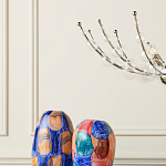 Люстра  с круглыми прозрачными шарами на серебряном каркасе Silver Stalk варинант исполнения - 3 | Loft Concept во Владивостоке