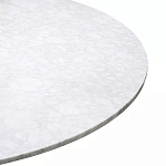 Круглый обеденный стол с белой мраморной столешницей White Tabletop on Black Base варинант исполнения - 6 | Loft Concept во Владивостоке