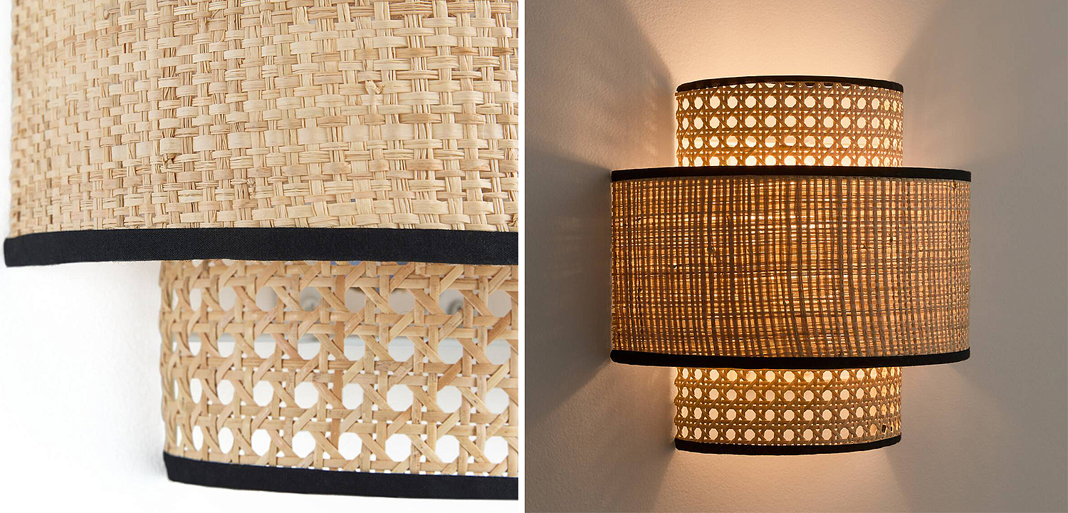 Бра Ottar Wicker Double lampshade - Loft-Concept во Владивостоке