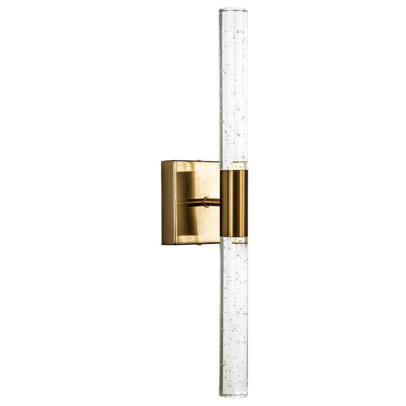 Бра со стеклянным плафоном латунь Gileberte Glass Tube Wall Lamp Brass Прозрачное Стекло Латунь Бра со стеклянным плафоном латунь Gileberte Glass Tube Wall Lamp Brass Прозрачное Стекло Латунь во Владивостоке | Loft Concept