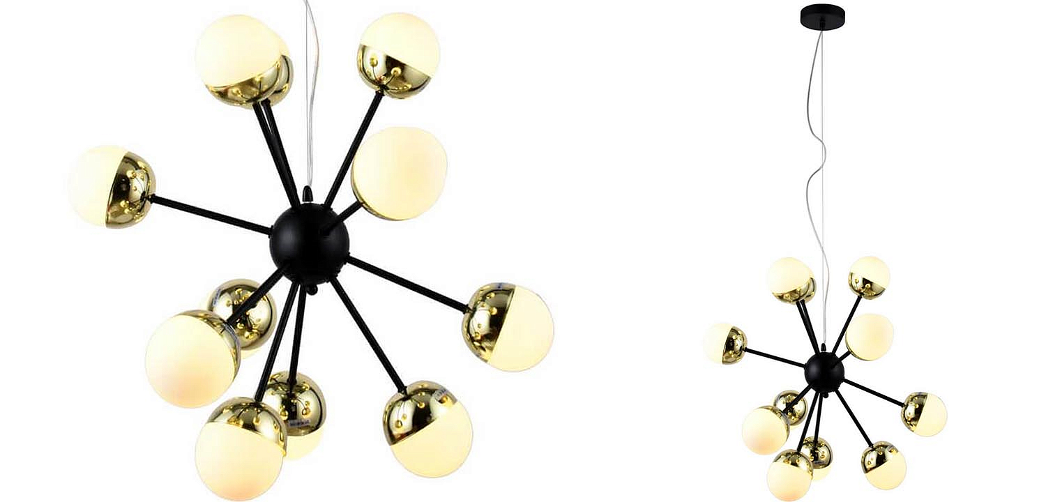 Люстра Sputnik White and Gold Globe Chandelier 12 Люстра Sputnik White and Gold Globe Chandelier 12 - Loft-Concept во Владивостоке