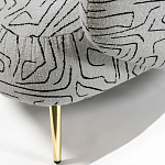 Кресло мягкое с принтом на золотистых ножках Onlooker варинант исполнения - 2 | Loft Concept во Владивостоке