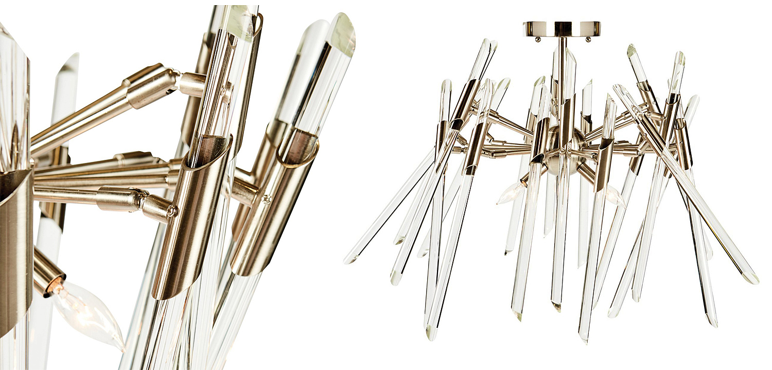 Потолочный светильник Ice Rods Chandelier nickel Потолочный светильник Ice Rods Chandelier nickel - Loft-Concept во Владивостоке