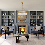 Люстра подвесная круглая со стеклянными трубками Nembus варинант исполнения - 5 | Loft Concept во Владивостоке