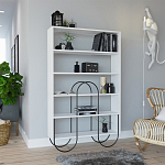 Стеллаж прямой белый с 5-ю открытыми полками NORFOLK BOOKCASE WHITE варинант исполнения - 1 | Loft Concept во Владивостоке