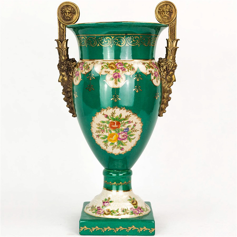 Фарфоровая ваза Emerald Goblet Изумрудный Бронза Фарфоровая ваза Emerald Goblet Изумрудный Бронза во Владивостоке | Loft Concept