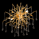 Бра с лучеобразным основанием и подвесками из прозрачного стекла в виде длинных капель Droplet Chandelier варинант исполнения - 2 | Loft Concept во Владивостоке