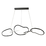 Люстра подвесная  5-ю асимметричными кольцами черного цвета Ring Horizontal варинант исполнения - 1 | Loft Concept во Владивостоке