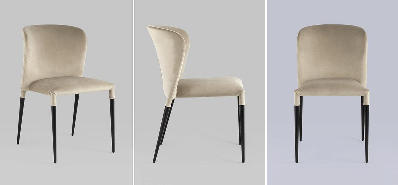 Стул Lori Chair Бежевый Велюр Стул Lori Chair Бежевый Велюр - Loft-Concept во Владивостоке