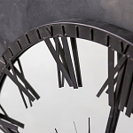 Часы настенные зеркальные с чёрным металлическим циферблатом Mirror Tower Clock варинант исполнения - 4 | Loft Concept во Владивостоке