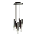 Люстра каскадная с 7-ю цилиндрическими плафонами из стекла Luminous Cylinders варинант исполнения - 2 | Loft Concept во Владивостоке