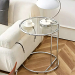 Дизайнерский журнальный стол круглый на стальном каркасе Fahek варинант исполнения - 2 | Loft Concept во Владивостоке