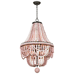 Люстра каплевидной формы украшенная розовыми круглыми бусинами Pink Beads Chandelier варинант исполнения - 1 | Loft Concept во Владивостоке