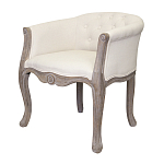 Кресло низкое в стиле прованс Бежевый Лен Louis French Armchair  варинант исполнения - 3 | Loft Concept во Владивостоке