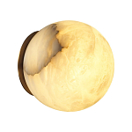 Настенно-потолочный светильник с плафоном в форме шара из алебастра Cryptocrystalline Stone варинант исполнения - 8 | Loft Concept во Владивостоке