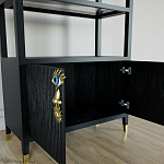 Стеллаж со стеклянными полками Elsa Dreams Black варинант исполнения - 2 | Loft Concept во Владивостоке