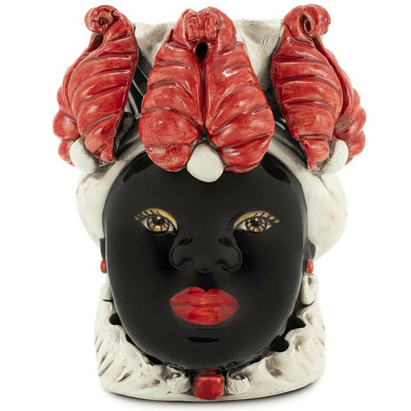Ваза Vase Moro Lady Small New Черный Красный Бежевый Ваза Vase Moro Lady Small New Черный Красный Бежевый во Владивостоке | Loft Concept