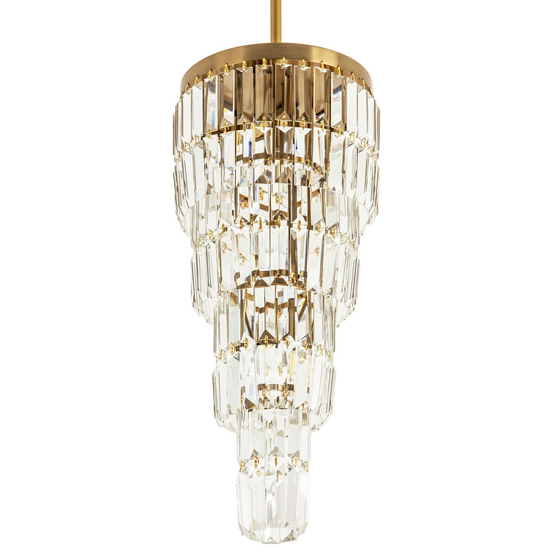 Многоярусная люстра с прямоугольными хрустальными подвесками Allard Crystal Chandelier Латунь Прозрачное Стекло Многоярусная люстра с прямоугольными хрустальными подвесками Allard Crystal Chandelier Латунь Прозрачное Стекло во Владивостоке | Loft Concept