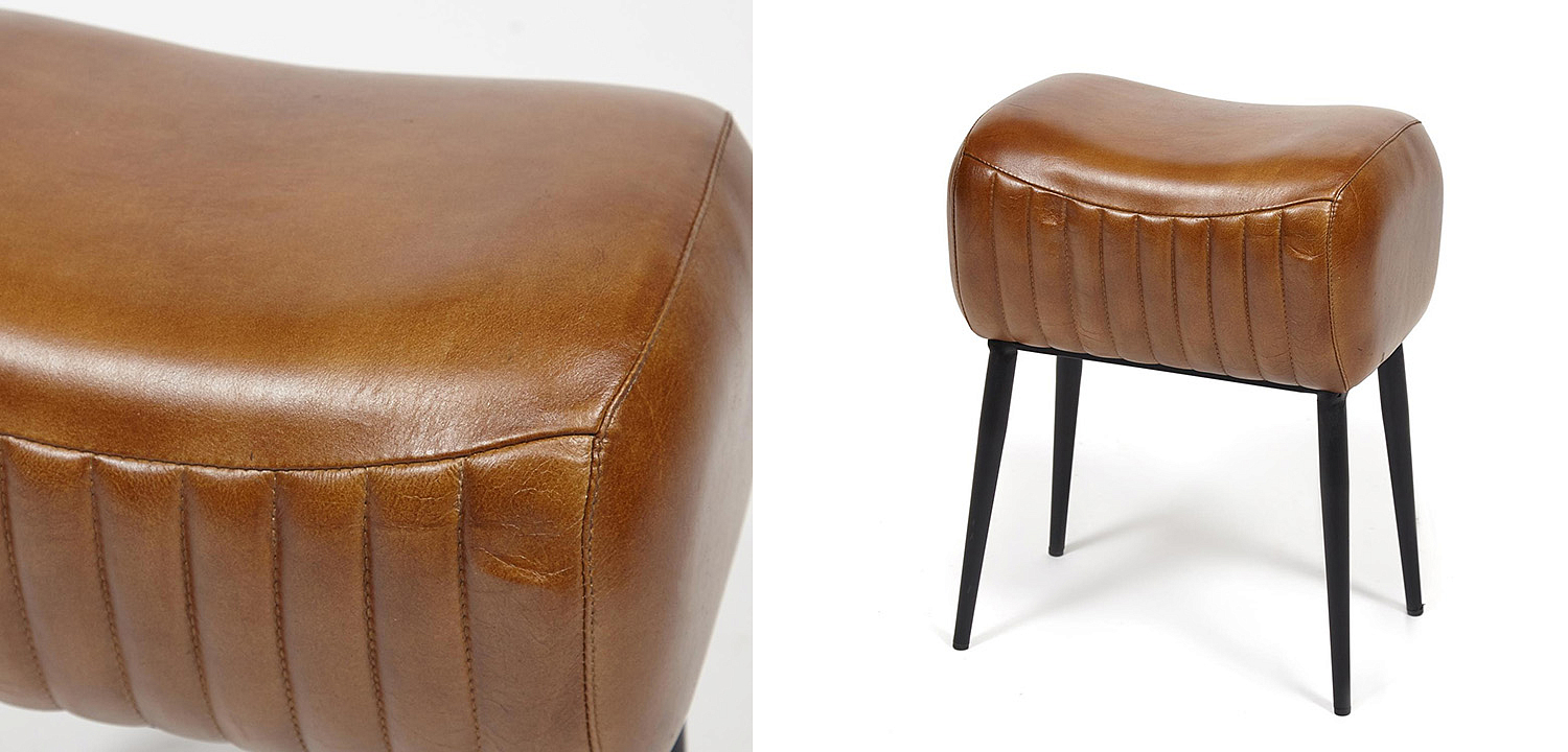 Пуф из кожи буйвола Industrial leather pouf Пуф из кожи буйвола Industrial leather pouf - Loft-Concept во Владивостоке