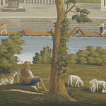 Обои ручная роспись Monuments of Paris Roberts on scenic paper варинант исполнения - 1 | Loft Concept во Владивостоке