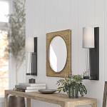 Бра на прозрачном штативе с тканевым абажуром в форме цилиндра Conciseness варинант исполнения - 5 | Loft Concept во Владивостоке