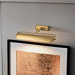 Светильник для картин цвета состаренная латунь с широким плафоном на прямоугольном основании Elstead Lighting варинант исполнения - 12 | Loft Concept во Владивостоке