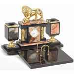 Настольный письменный набор из яшмы и долерита с декором виде льва Manager Organizer варинант исполнения - 2 | Loft Concept во Владивостоке