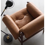 Кресло с деревянным каркасом и обивкой из натуральной кожи Medieval Furniture варинант исполнения - 5 | Loft Concept во Владивостоке