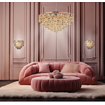 Люстра каскадная с подвесками в форме колец Galaxy of Light варинант исполнения - 8 | Loft Concept во Владивостоке