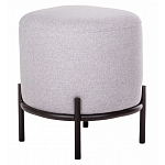 Круглый пуф на металлических ножках с обивкой из рогожки Casey Poof варинант исполнения - 2 | Loft Concept во Владивостоке