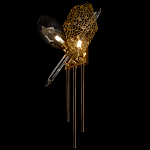 Бра с 2-мя плафонами из стекла и металла и вертикальными подвесками Gilded Mirage  варинант исполнения - 6 | Loft Concept во Владивостоке