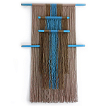 Дизайнерское Панно Макраме из хлопковых нитей Japan Wall Panel Blue варинант исполнения - 2 | Loft Concept во Владивостоке