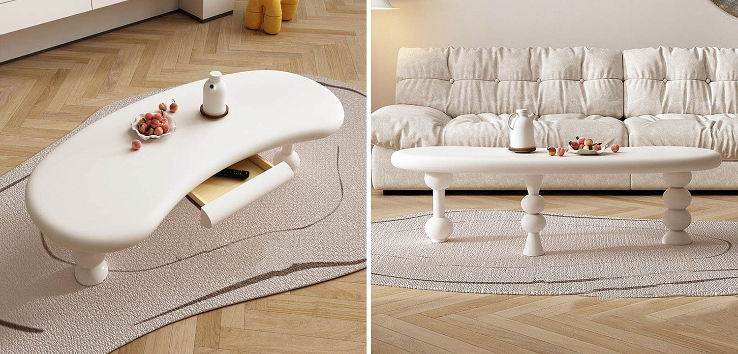 Кофейный стол с ящиком Martina Unique Shape Coffee Table Кофейный стол с ящиком Martina Unique Shape Coffee Table - Loft-Concept во Владивостоке