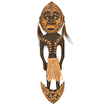 Панно из дерева Абориген в маске Aborigenn Mask варинант исполнения - 1 | Loft Concept во Владивостоке