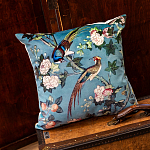 Подушка декоративная с изображением птицы в саду Chinoiserie Birds in the Garden Cushion варинант исполнения - 2 | Loft Concept во Владивостоке