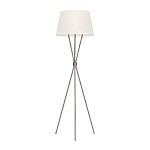 Торшер на трех тонких перекрещенных ножках с белым конусным абажуром из льна Feiss варинант исполнения - 5 | Loft Concept во Владивостоке