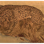 Картина с изображением Леопардов Leopards by stream варинант исполнения - 2 | Loft Concept во Владивостоке