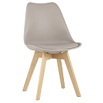 Стул с основой из пластика и мягким сиденьем Arvika Beige варинант исполнения - 1 | Loft Concept во Владивостоке