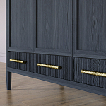 Большой Шкаф Primo Черный дуб с 3 дверьми и 3 выдвижными ящиками варинант исполнения - 5 | Loft Concept во Владивостоке